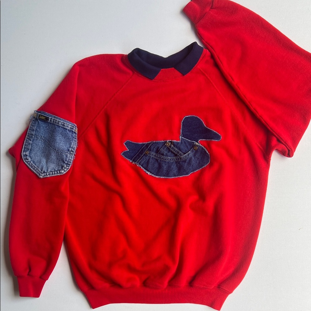 🦆NWOT Vtg Hanes appliquéd sweatshirt🦆